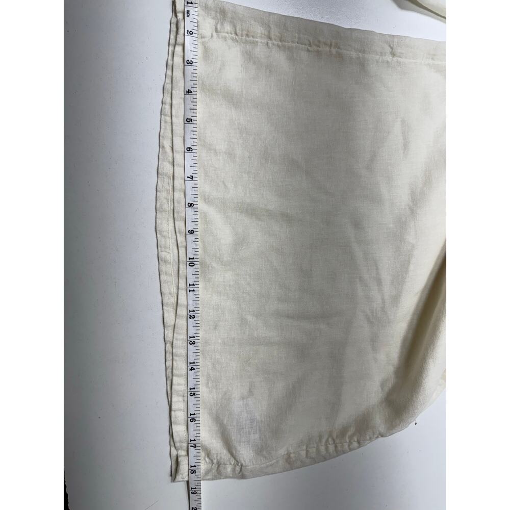 Haute Hippie Style Jumpsuit Sz M Ivory Linen Blend Romper Wide Leg Pockets - Picture 12 of 12